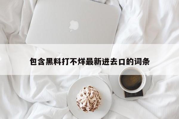 包含黑料打不烊最新进去口的词条